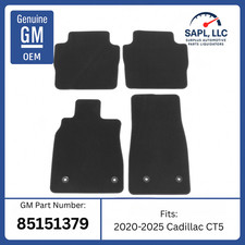 Oem 2020 - 2025 Cadillac Ct5 Front Rear Carpeted Floor Mats Black 85151379 Oem 2020 - 2025 Cadillac Ct5 Front Rear Carpeted Floor Mats Black 85151379