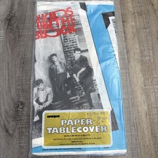 Vtg New Kids On The Block 1990 Unique 54 X 84 Paper Table Cover Cloth Party