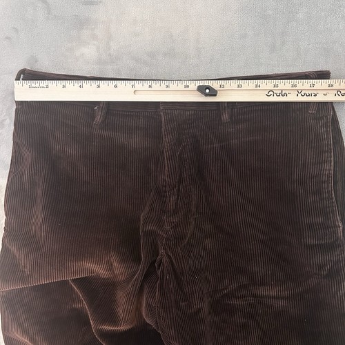 Vintage Eddie Bauer Pants Mens 36x32 Brown Deep Corduroy Straight Leg Baggy Y2K - Picture 7 of 17