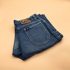 Vintage Lee High Rise Tapered Leg Mom Jeans Size 16 Reg Made in USA Cotton union