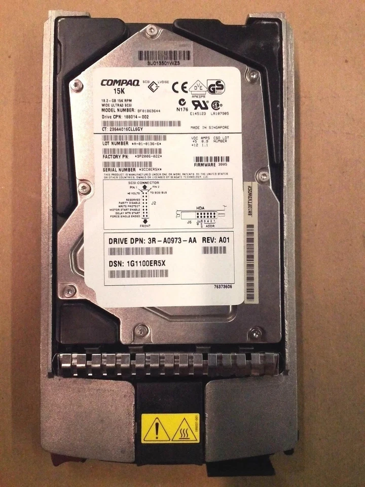 Compaq Proliant 18GB 15K SCSI HOT SWAP HARD DRIVE With TRAY f 1850R DL380 G2 G3 - Image 3 of 4