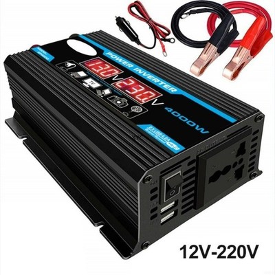 Spannungswandler 12V DC auf 230V AC 4000W Peak Inverter KFZ Stromadapter