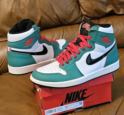 Women's Nike Air Jordan 1 High Retro OG Lucky Green Black Red Size 9.5