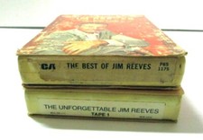 VTG Lot of 2 - 8 Track Tapes UNTESTED AS JIM REEVES The Best Of The Unforgettabl
