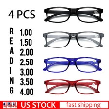 4Pairs Presbyopic Anti-Blue Light Reading Glasses Full Frame Reading Eye Glasses