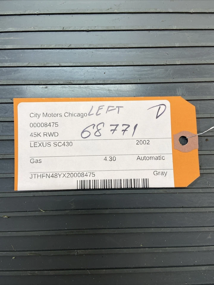 2002-2010 Lexus SC430 Z40 capa protetora inferior esquerda fabricante de equipamento original *NOTA* - Imagem 2 de 4