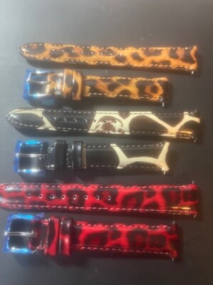 SET OF  3  MICHELE  STRAPS 16mm  model numbers MS16AA350GG, MS16AA350550, MS16GG