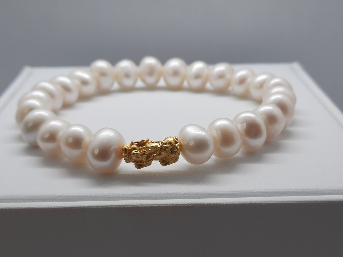 アクセサリー K24 GOLD PIYAO BRACELET(BIG PIYAO) 24 Karat Gold XL/L Lucky Pi Yao in New Zealand Mountain