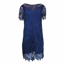 Trina Turk Women's Short Sleeve Lace Dress, Size-4