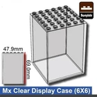 Clear Minifigure display case (W283) compatible with toy brick minifigs