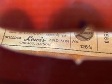 Lewis Son Ton-Klar Dancla Vintage 60's 126 4/4 Violin Germany Bundle