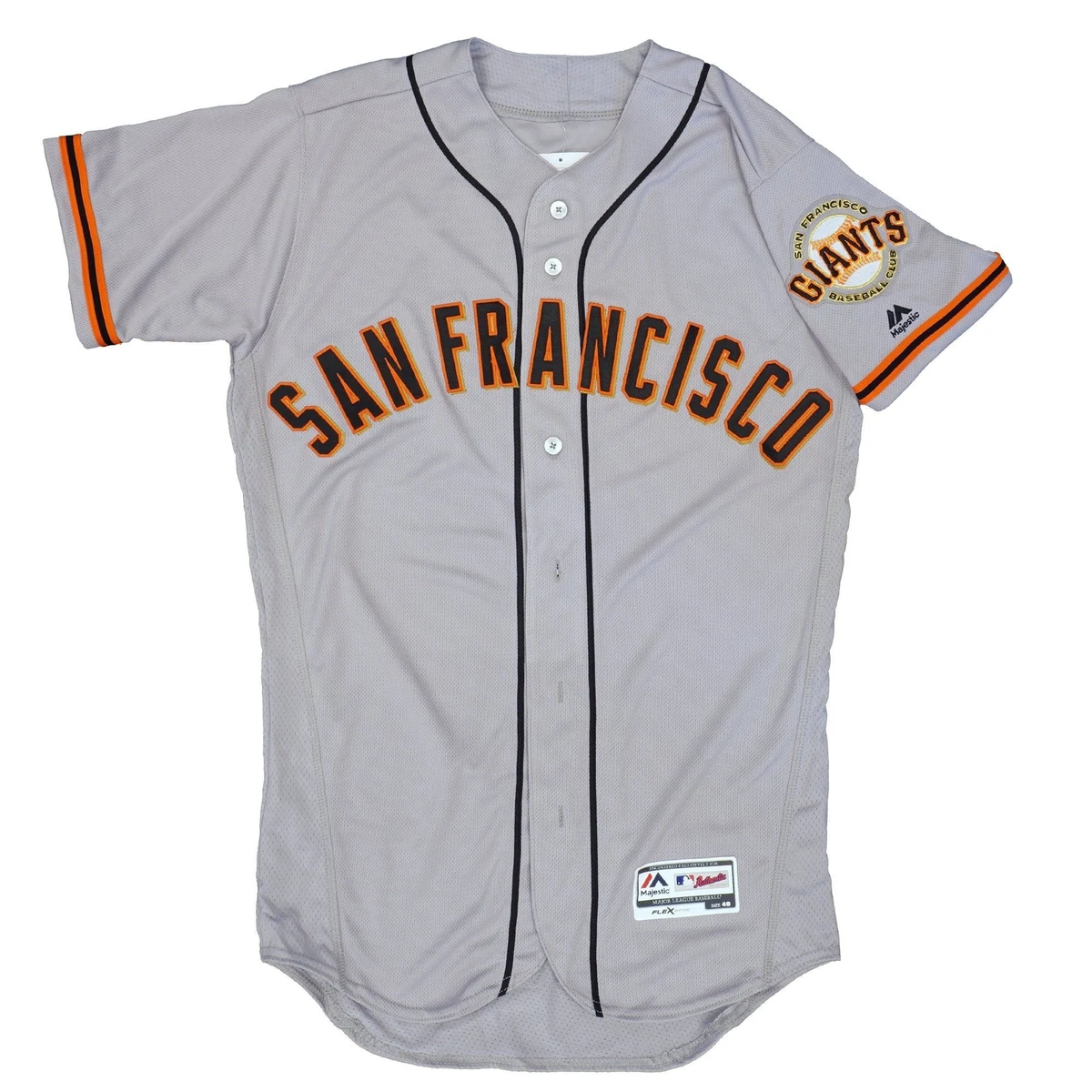 Mens MLB SF Giants Authentic On Field Flex Base Jersey - Road Gray