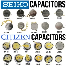 Citizen & Seiko Watch Battery Capacitors Replacement Parts Repair Service - NEW!