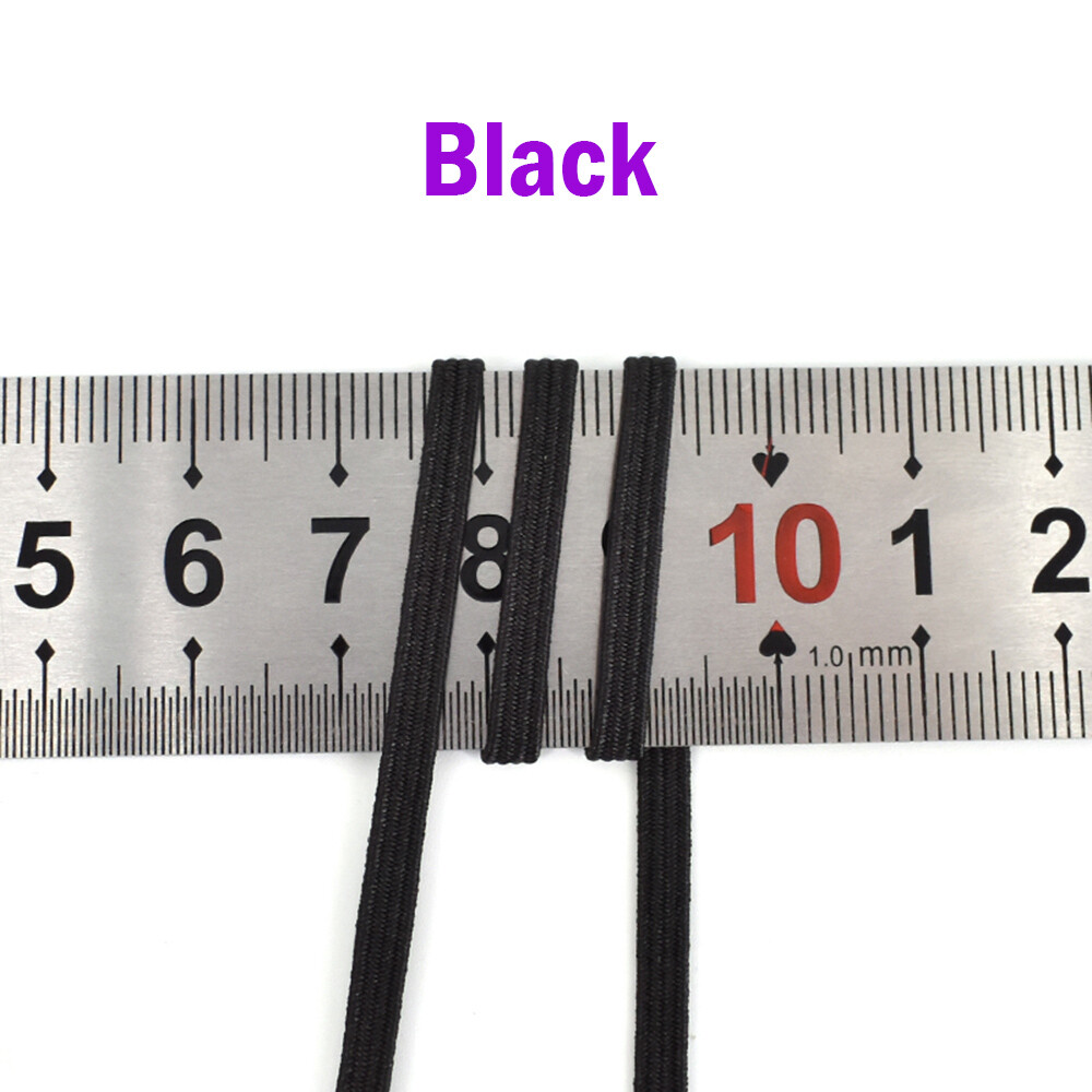 UK 2M 3mm Flat Elastic Band Rope Stretch Cord Costume Clothing Sewing Materials