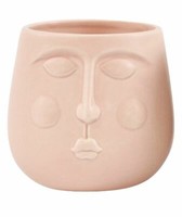 ÜBertopf Keramik Pink Gesicht Kopf Vase Deko Blumentopf PflanzküBel Garten Neu