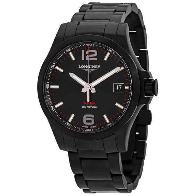 Longines Conquest Men's Black Watch 