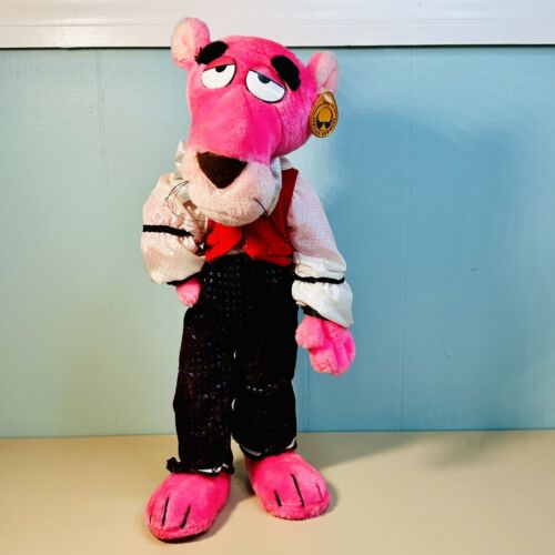 80s Vintage Pink Panther Le Sport Special Effects 15" Plush Poseable W/Tag - Picture 1 of 8