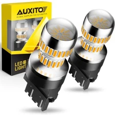 AUXITO 3157 3156 LED Amber Yellow Turn Signal DRL Side Marker Light Bulbs Bright