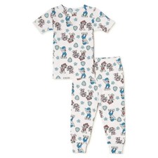 Paw Patrol Toddler Boys' Snug-Fit 2 Piece Pajama Set, White Size 5T