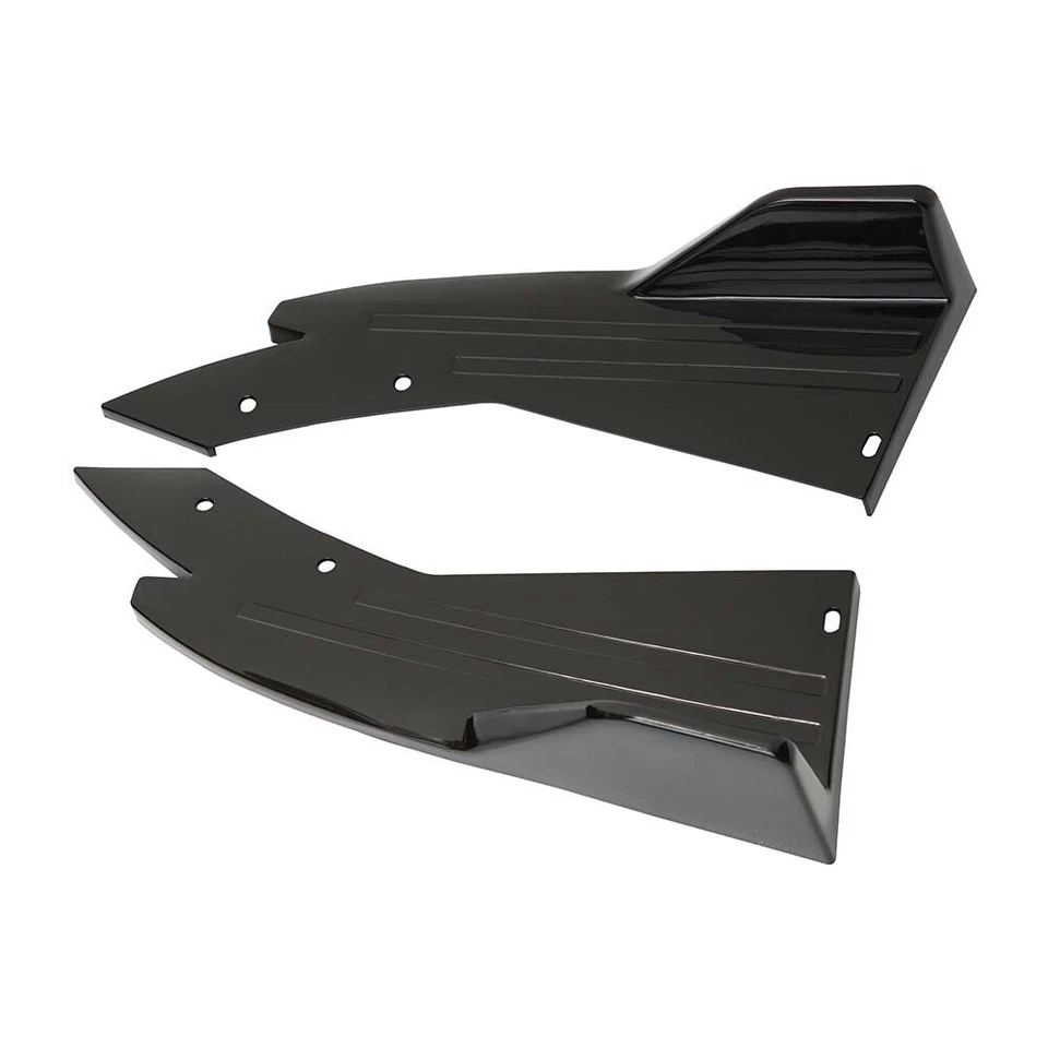 Rear Diffuser Bumper Splitter Canard Lip Side Skirts Black For Lincoln MKZ MKS - Image 3 of 4