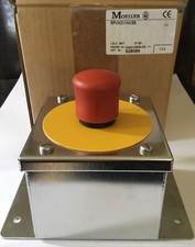 EATON MOELLER EMERGENCY STOP ACTUATOR, WIRED BUTTON AND STAINLESS STEEL ENC, NEW