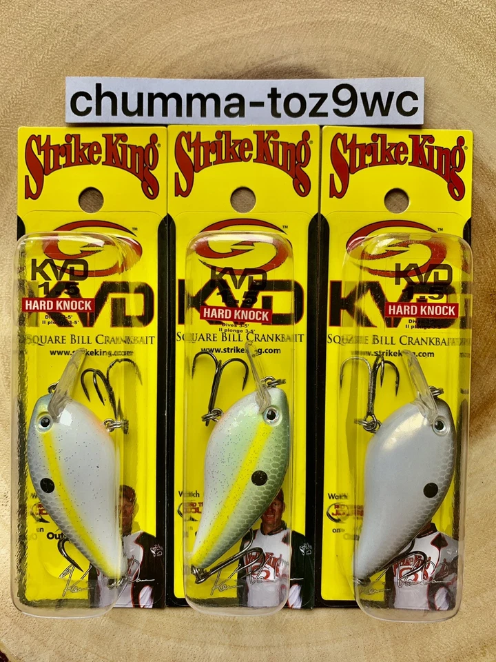 KVD1.5 (Lot Of 3) “Hard Knock” Square-bill Crankbait, Strike King, Bass, NWT! - Image 4 of 4