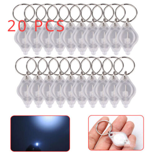 20pcs LED Mini Keychain Flashlight Key Ring Light Lights Torch Lamp Gifts Pocket - 第 1/29 張圖片