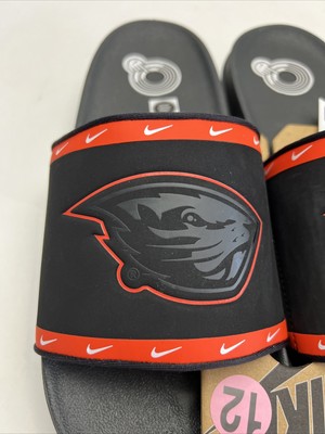 NIKE OREGON STATE OFFCOURT SLIDES SANDALS BLACK/ORANGE  display picture 1