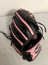 RAWLINGS 9  BLACK  PINK LEFT HAND THROW PRE-OWNED 