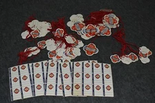 HUGE LOT BELKNAP BLUE GRASS VINTAGE SALES STICKERS AND PAPER PRICE TAGS - 200++