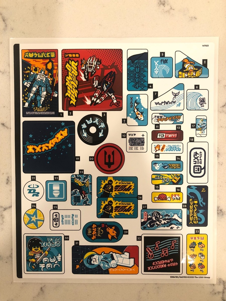 LEGO STICKER SHEET for 71799, sheet 1, Ninjago City Markets, NEW