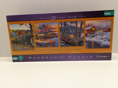 Change of Seasons by Darrell Bush Panoramic Puzzle Buffalo 750 Pieces