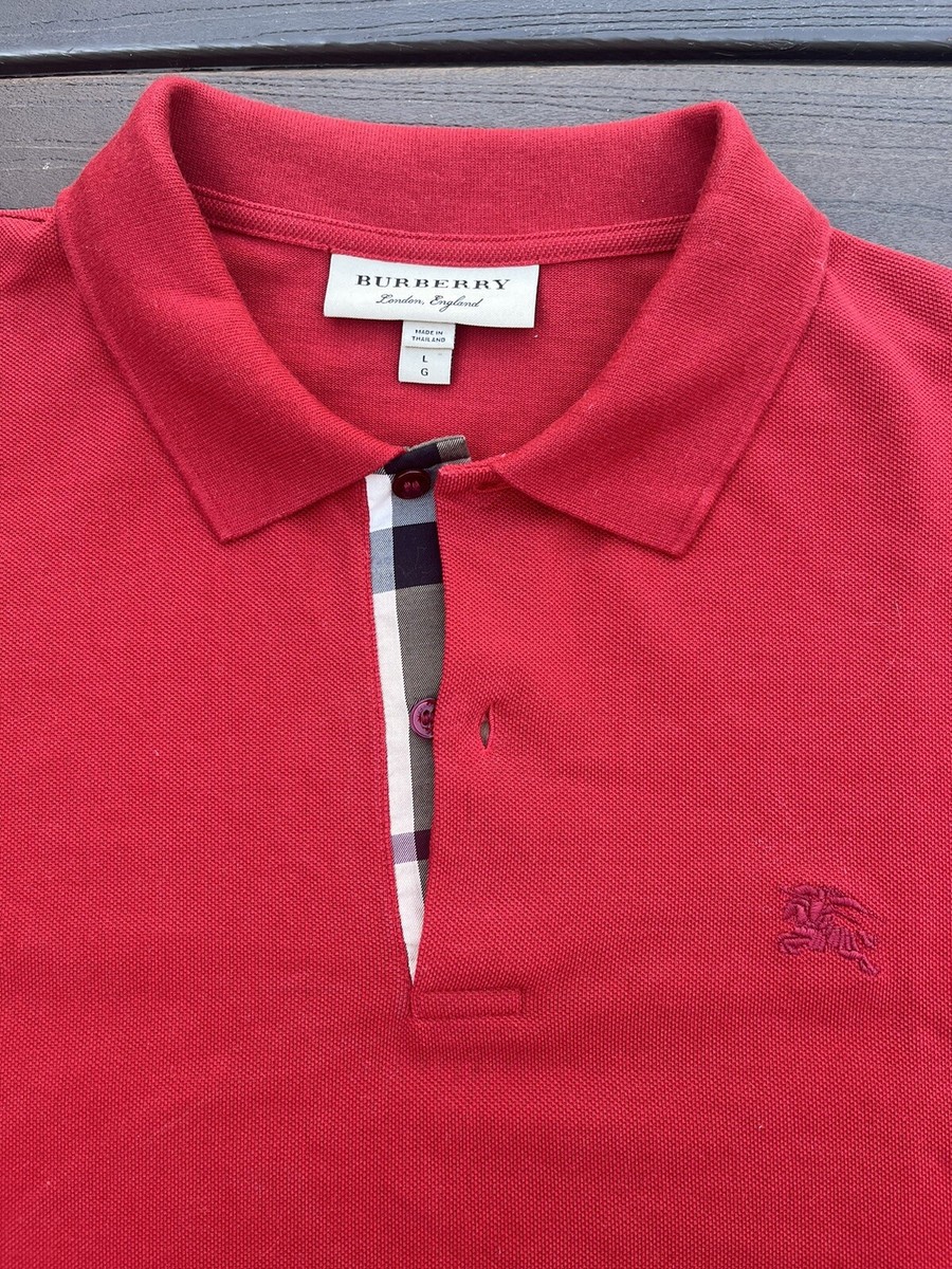 Burberry Brit Short Sleeve Polo Shirt Mens Large Nova Check Burberry Brit Short Sleeve Polo Shirt Mens Large Nova Check