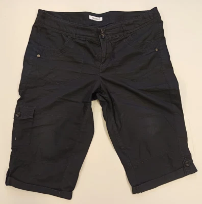 * C&A Yessica Cargo Capri Hose Gr. D 42 B/F/L 44 E/I 46 UK 16 TOP Schwarz - Bild 1 von 4