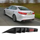 Black Lower Rear Diffuser 6-Fin Bumper Lip Spoiler Wing Valance For Kia Optima
