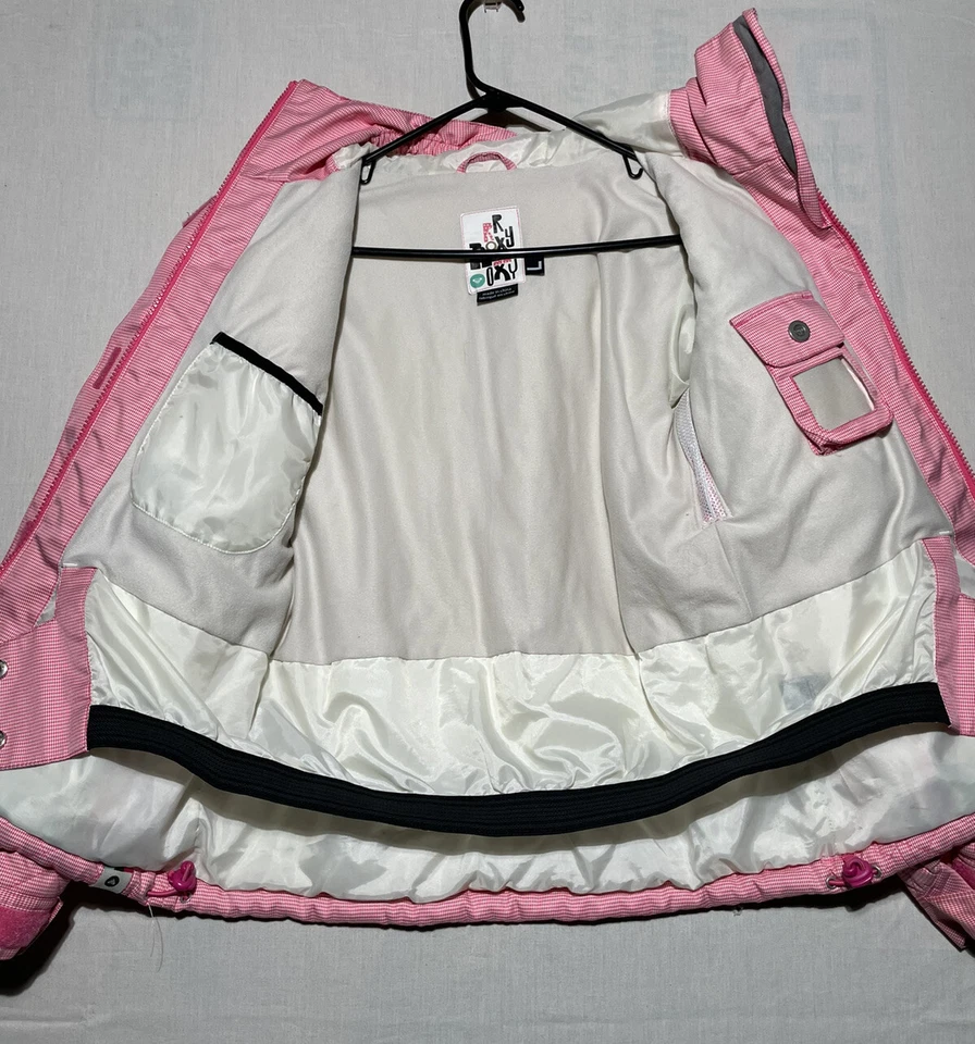 ROXY Chaqueta de Nieve Niña Talla Grande Rosa Medio Lavado Bolsillos con Capucha Foto 4 de 4