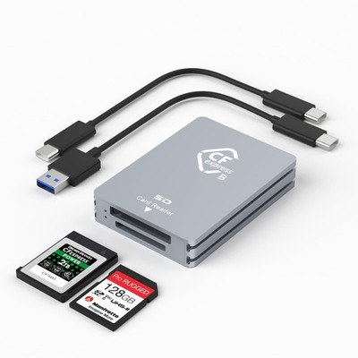 CFexpress Type B/SD Dual Slot Card Reader - USB C 3.2 Gen 2 10Gpbs, Compatibl...