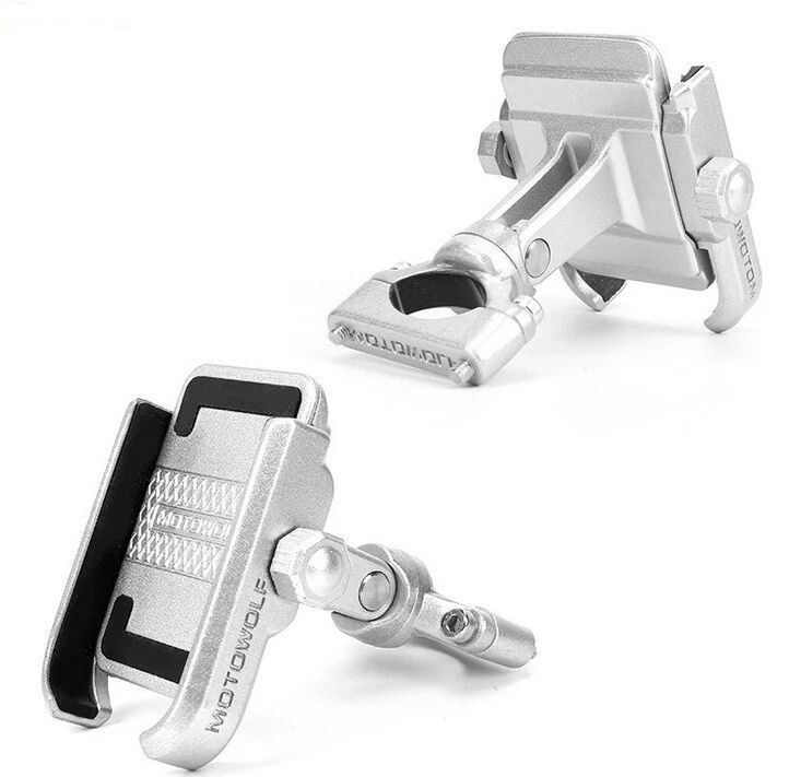 Silver Aluminum Cell Phone Holder For Honda Shadow VLX 600 750 Magna Rebel 250 - Imagem 2 de 4