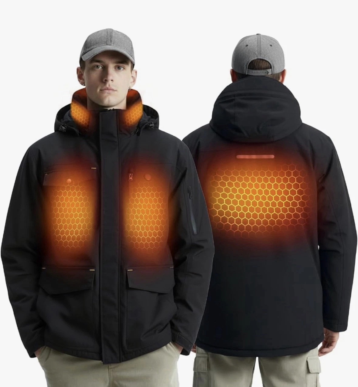 Inokraft Heated Softshell Jacket Battery & Cable Men’s XL Black NWT $169