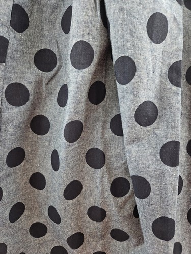 ModCloth Skirt Women's Size Medium Blue Polkadot A-Line Swing Flare M Retro - Picture 9 of 12