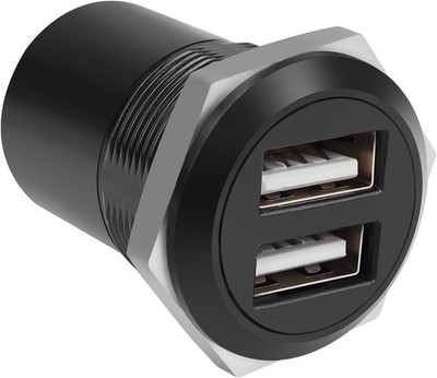 Dual USB 2.0 Buchse zu Buchse Panel Mount Adapter