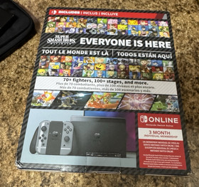 Nintendo Switch (OLED Model) Super Smash Bros. Bundle 64GB Console - Gray