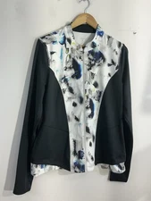 Womans Layer 8 Large Multicolor Zip Up Active Jacket