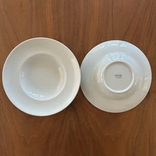 Thomas Rosenthal Group Amici Bowls 8.25" Pasta Soup Bowls White Rimmed Set Of 2