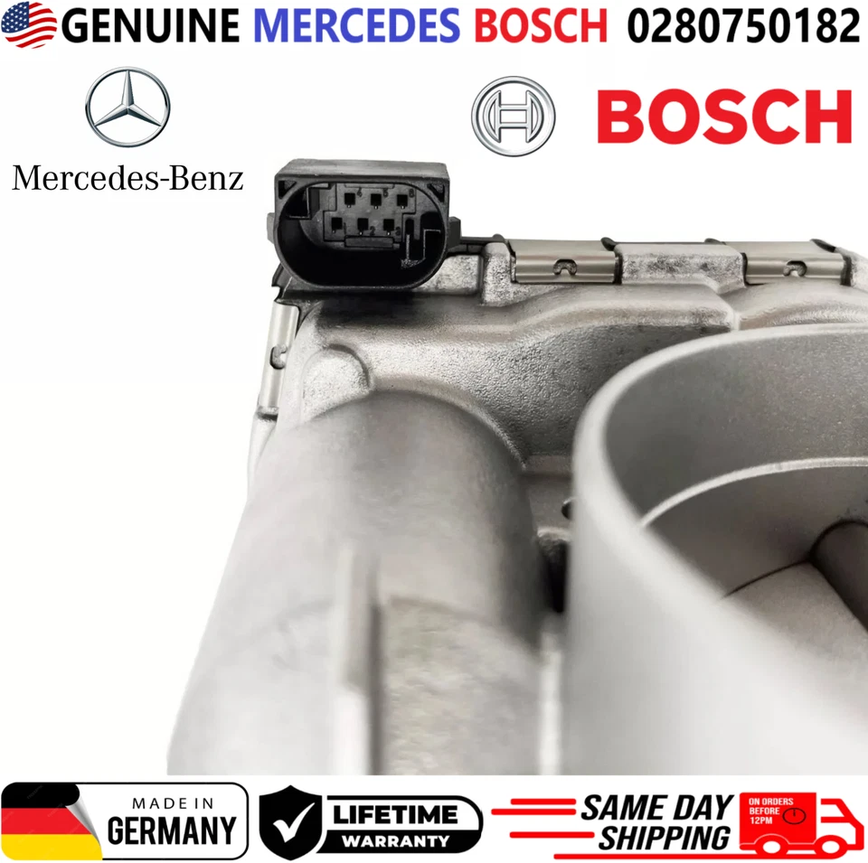 Cuerpo de acelerador Bosch genuino para Mercedes-Benz 2007-2016 4,7 L 5,5 L V8, 0280750182 Foto 4 de 4