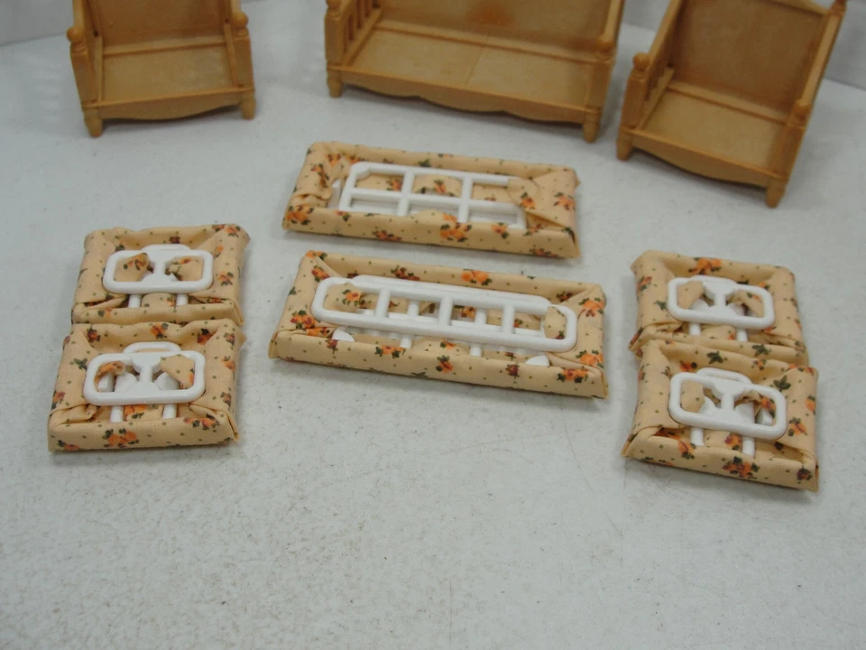 Calico Critters Living Room Set Couch Chair Replacement Dollhouse Furniture - Image 3 of 4