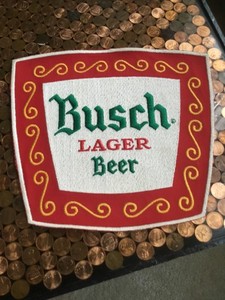 Busch Lager Beer X Large Patch HTF Anheuser Busch, St. Louis, MO 1954