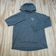 No Bull Performance Mens Gray Lightweight Hoodie Size L Athleisure Activewear
