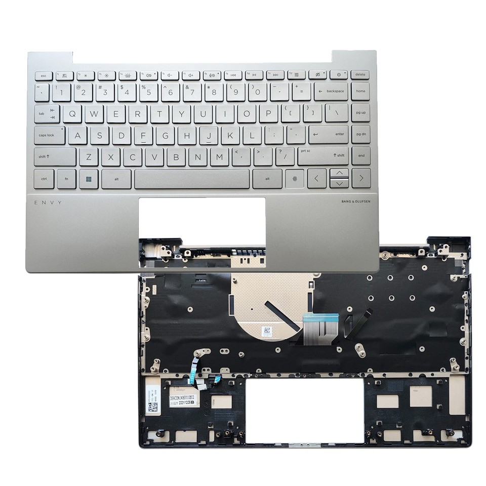 New For HP ENVY 13-BA Series Palmrest Upper Case With Backlit Keyboard Silver