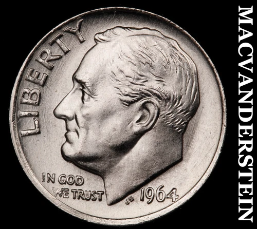 1964 Silver Roosevelt Dime-Choice Gem Brilliant Unc No Reserve #G7542